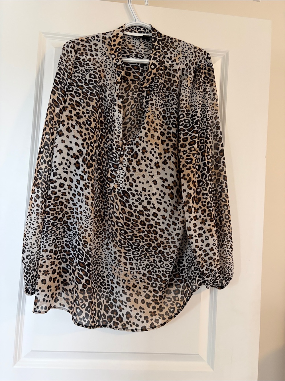 Love n legend Leopard Print Women’s blouse - Tan and Black Animal Print